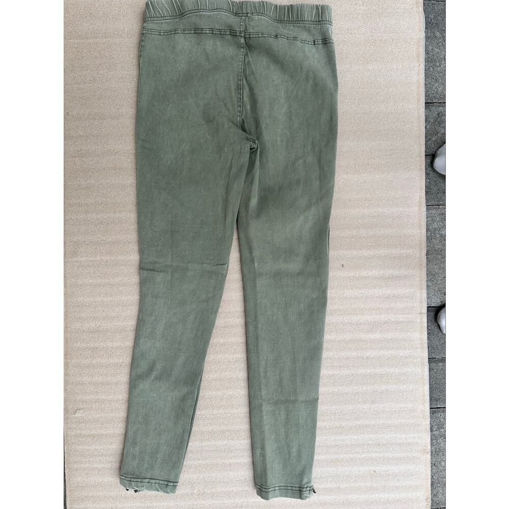 Beulah Style Olive Moto Jeggings Women’s Size Large Stretch Pull-On Ankle Pants - Picture 2 of 6